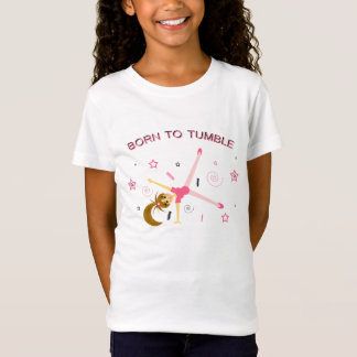 T-shirt adorável da ginástica das meninas