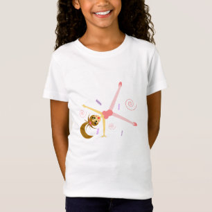 T-shirt adorável da ginástica das meninas