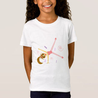 T-shirt adorável da ginástica das meninas