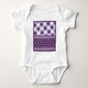 T-shirt Adorável padrão sem costura do Damask Purple