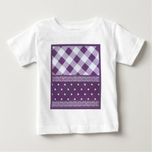 T-shirt Adorável padrão sem costura do Damask Purple