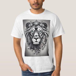 T-shirt adorável para homens com leões design