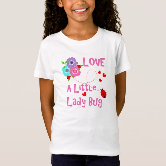T-shirt Adorei Uma Pequena Senhora Bug Cuecas (Frente)