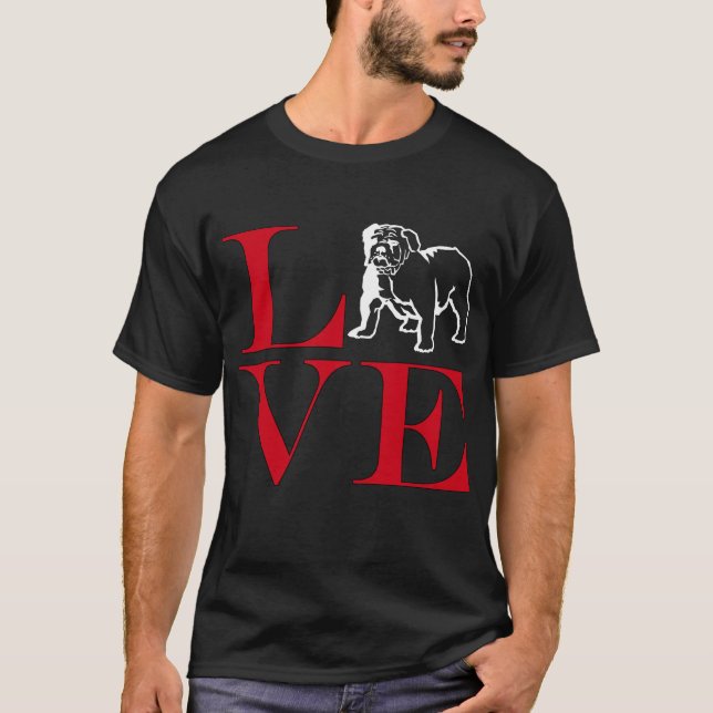 T-shirt Adoro Bulldog - Teto Escuro (Frente)