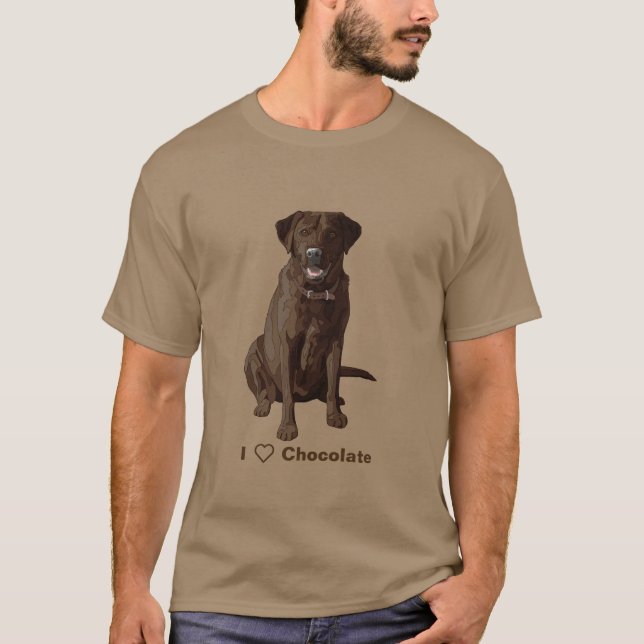 T-shirt Adoro Chocolate Labrador Retrievers (Frente)