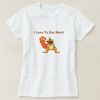 T-shirt Adoro Comer Loucos Piada Engraçada E Suja