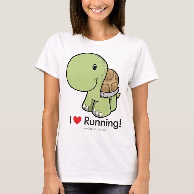 T-shirt Adoro Correr - Tartaruga (Frente)