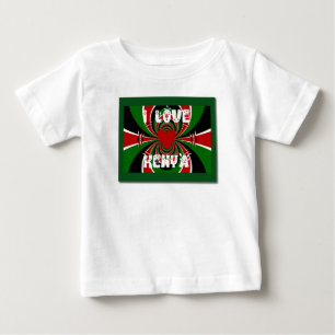 T-shirt Adoro Heart Kenya: Arte Dinâmica De Bandeiras