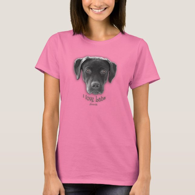 T-shirt Adoro Labs - Labrador Retriever (Frente)