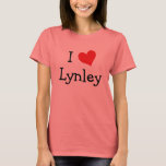 T-shirt Adoro Lynley<br><div class="desc">Adoro design de coração Lynley. Ótimas ideias de presente de aniversário.</div>