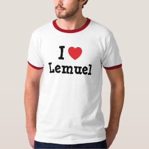 T-shirt Adoro o coração de Lemuel personalizado