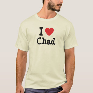 T-shirt Adoro o coração do Chade personalizado