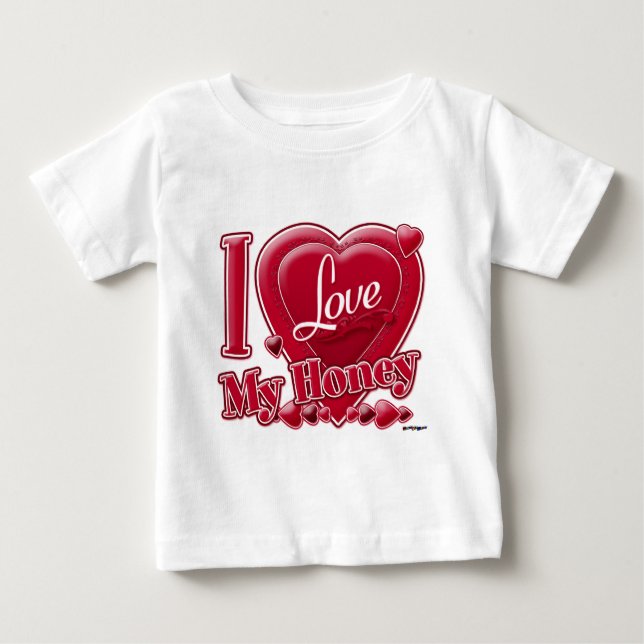 T-shirt Adoro o meu querido vermelho (Frente)