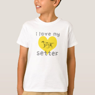 T-shirt adoro o meu setter.