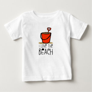 T-shirt Adoro o Pail da Areia de Praia
