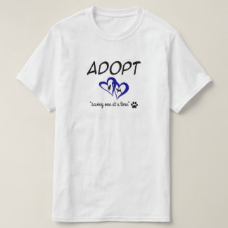 T-shirt Adote "Salvando Um de Cada Vez"