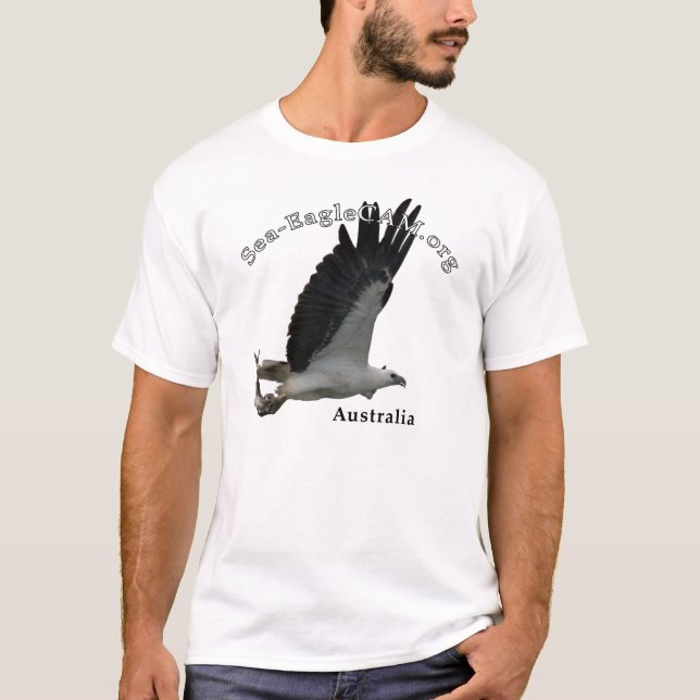 T-shirt adulto de Mar-Eagle da pesca (Frente)