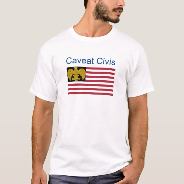 T-shirt Advertência Civis - bandeira fascista americana (Frente)