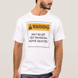 T-SHIRT ADVERTÊNCIA PODE SER ERRADA AS COTAS DE FILME ALEA