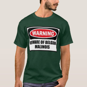 T-shirt Advertir BEWARE do T-Sh escuro dos homens BELGAS