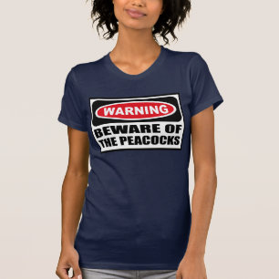 T-shirt Advertir BEWARE do T-Shir escuro das mulheres dos