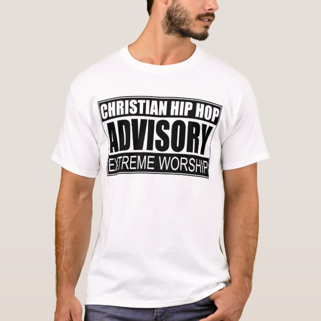 T-shirt Advisory cristão de Hip Hop… (Frente)