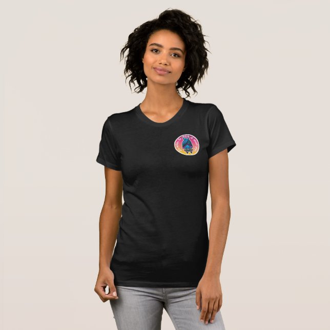 T-shirt aéreo do bastão da ioga (Frente Completa)