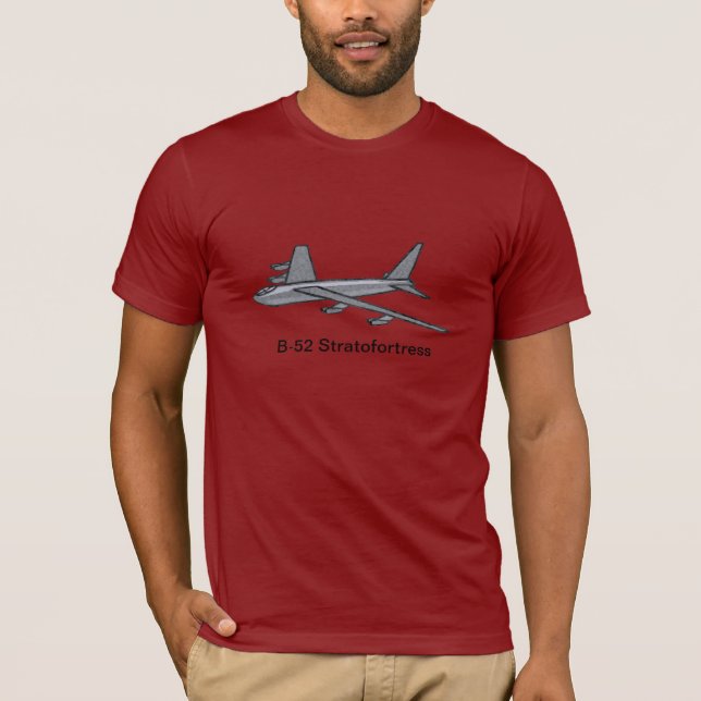 T-shirt Aeronaves Bombistas Da Força Aérea Militar B-52 Em (Frente)