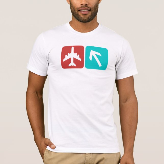 T-shirt aeroporto esta maneira (Frente)