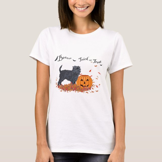 T-shirt Affenpinscher Halloween (Frente)