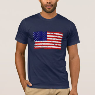 T-shirt afligido da bandeira americana
