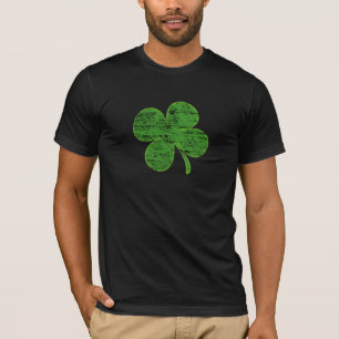 T-shirt afortunado afligido do trevo da