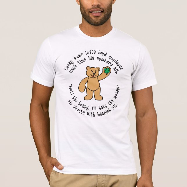 T-shirt afortunado das patas (Frente)