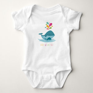 T-shirt Afortunado nós vivemos Maui! Baleia e bebê de