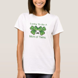 T-shirt Afortunado para ser mamã gêmea