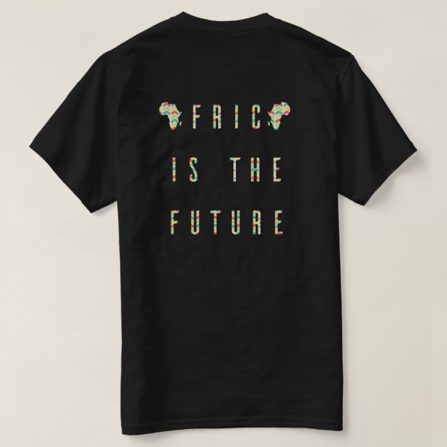 T-shirt África é a futura (a cor) (Verso do Design)