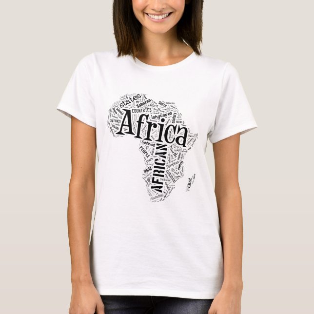 T-shirt África em Tagxedo (Frente)