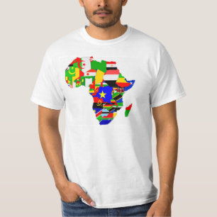 T-shirt África embandeira o tshirt