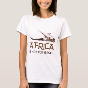 T-shirt África não é para mariquinhas: Crânio africano da