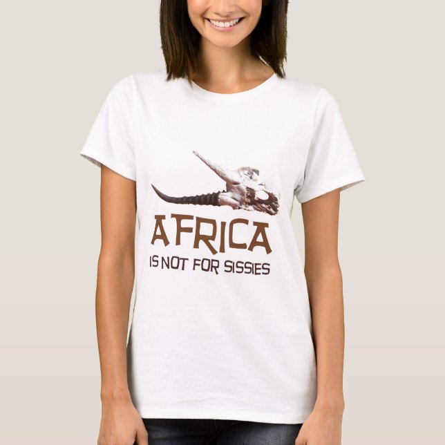 T-shirt África não é para mariquinhas: Crânio africano da (Frente)