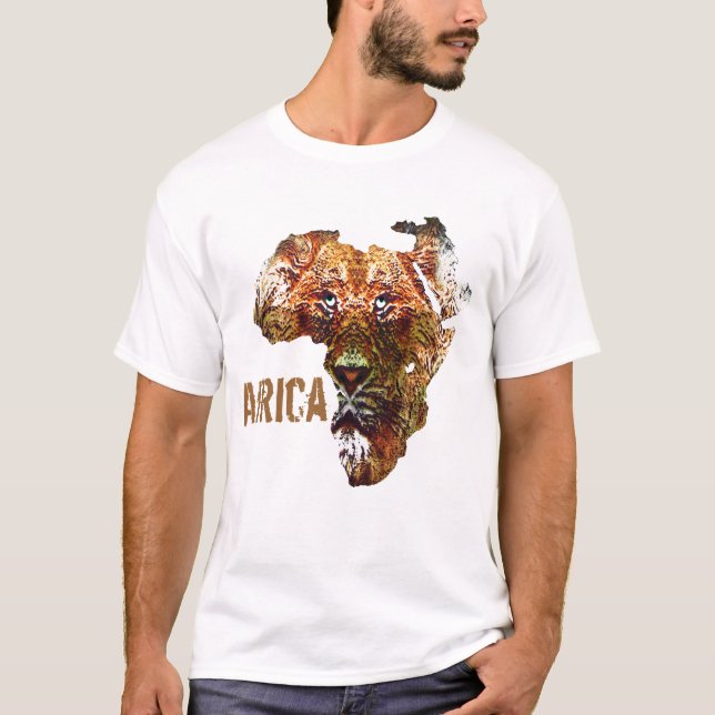 T-shirt africano do leão (Frente)