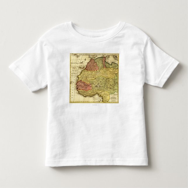 T-shirt AfricaPanoramic ocidental MapWestern África 2 (Frente)