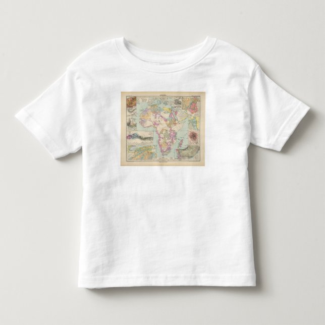 T-shirt Afrika - mapa do atlas de África (Frente)