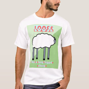 T-shirt Afrouxe como um carneiro equipado com pernas longo