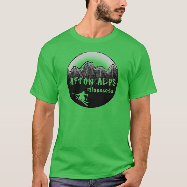 T-shirt Afton Alps Minnesota Skier (Frente)