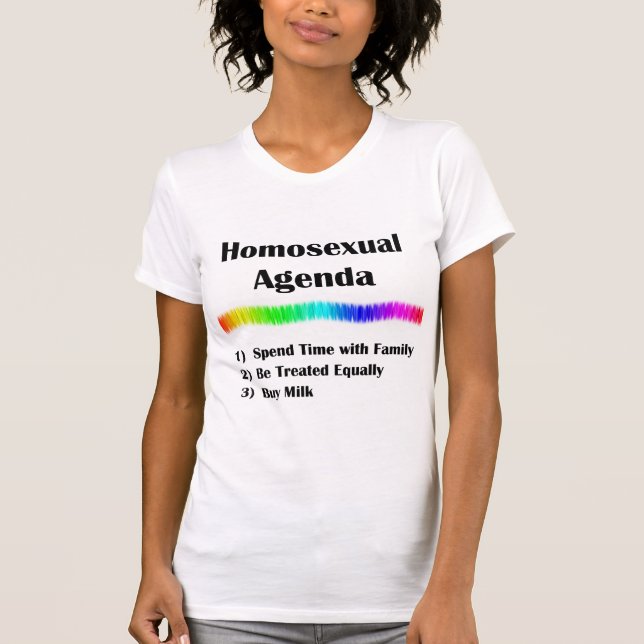 T-shirt Agenda homossexual (Frente)