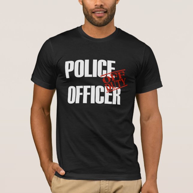 T-shirt Agente da polícia FORA DE SERVIÇO (Frente)