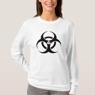 T-shirt Agentes nas senhoras vermelhas AA Hoody Sleev