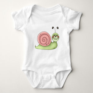 T-shirt Agitar você ・ Caracol ・ verde e rosa