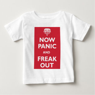 T-shirt Agora pânico e arrepiante para fora